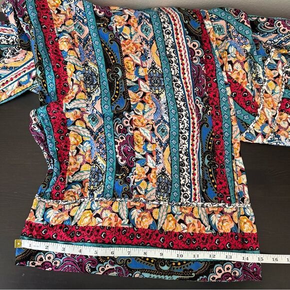 Anthropologie Calais Jumpsuit Romper Sz S Sleeveless Wide Leg Colorful Boho Fest - Picture 16 of 16